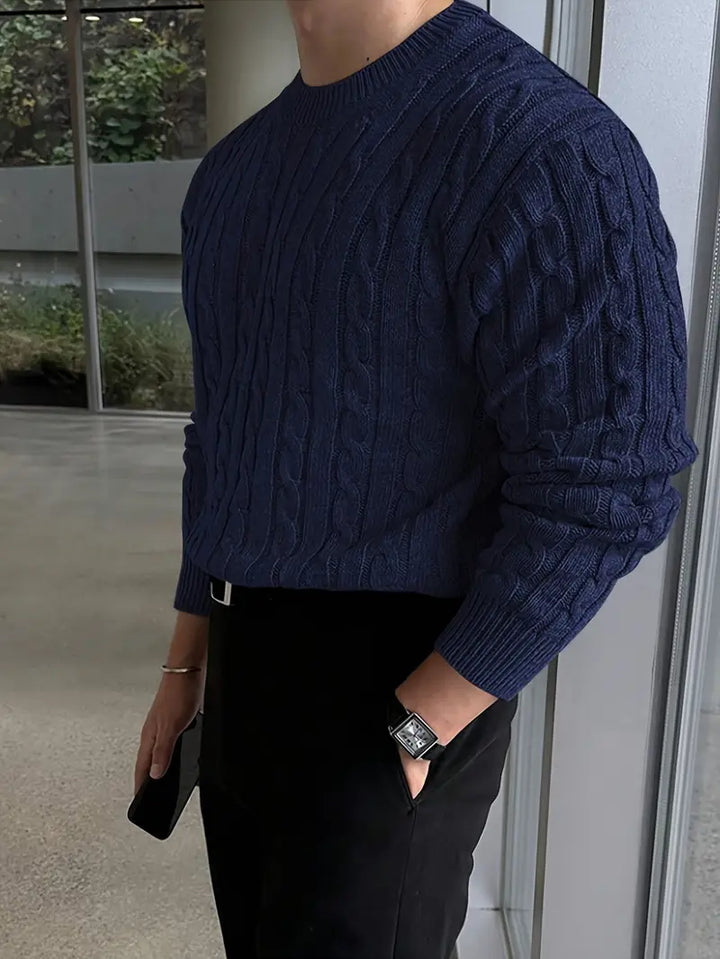 Mergim - Casual knitted Long Sleeve Sweater
