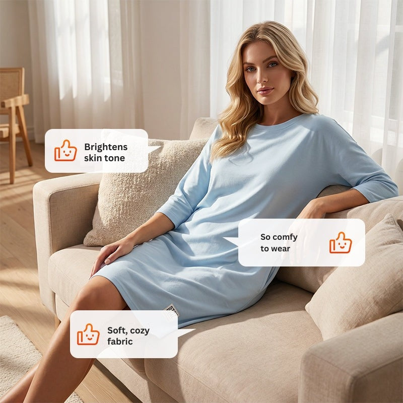 Sidsel - Elegant Round Neck T-Shirt Dress