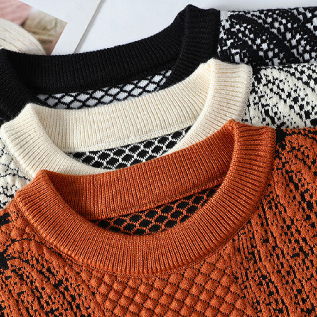 Rinaldo - Casual pumpkin knitted sweater