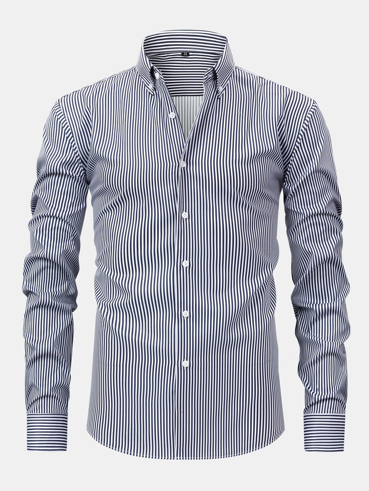Corey - Long Sleeved Striped Shirt With Button