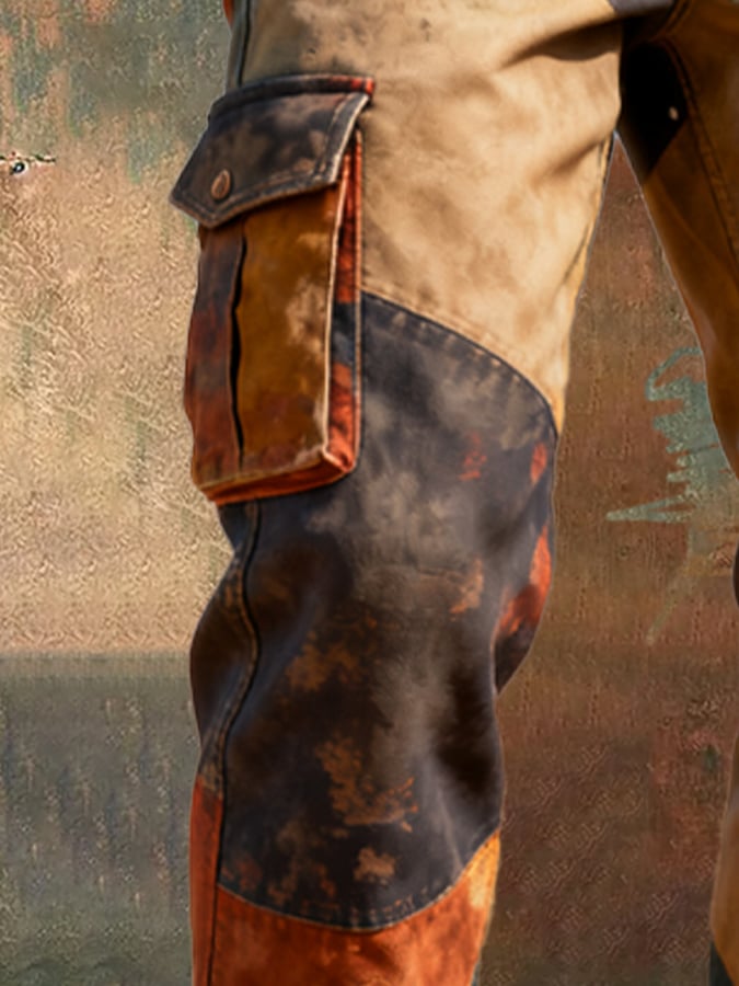 Santner - Retro Work Trousers With Colorblock Pockets