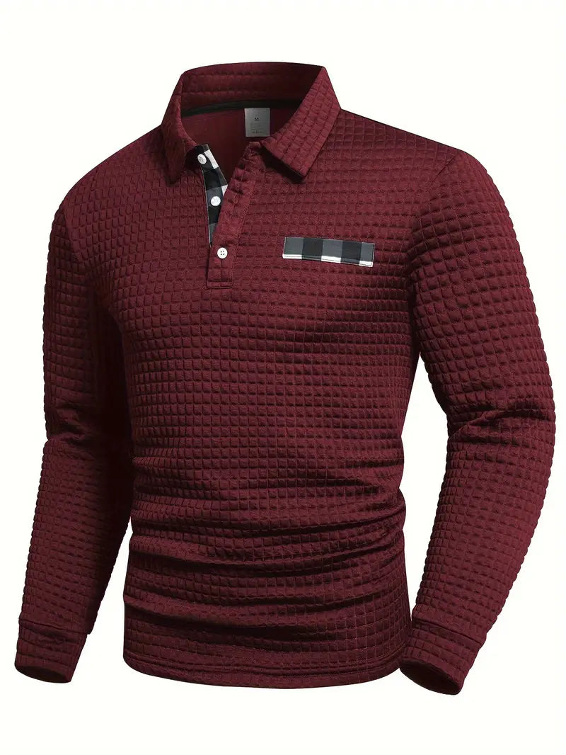 Hughes - Casual Thick Knit Button-Up Shirt