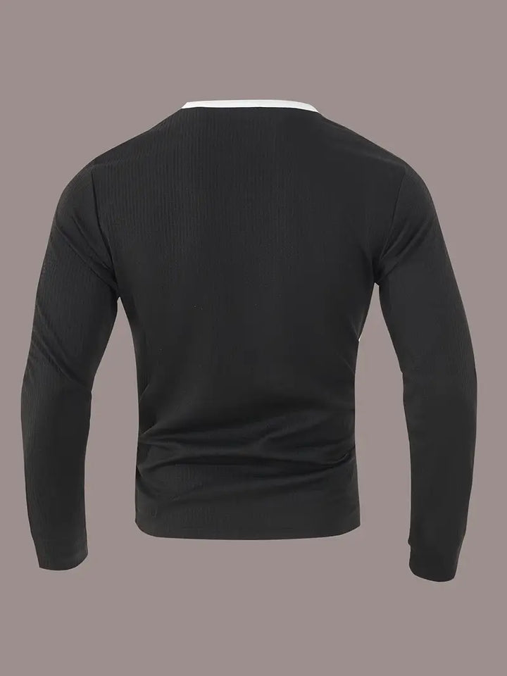Kyran - Waffle Long Sleeve Henley Shirt