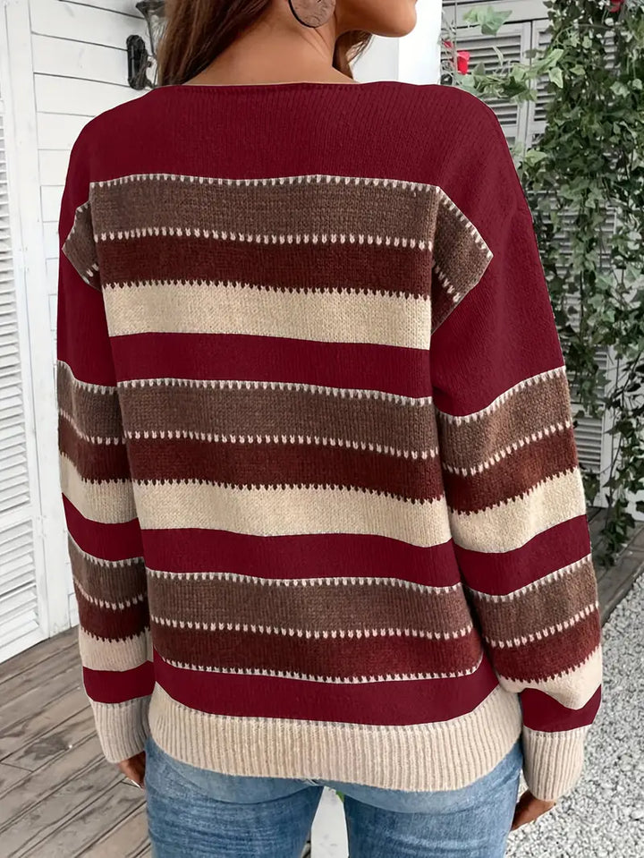 Evdokia - Casual Long Sleeve Sweater