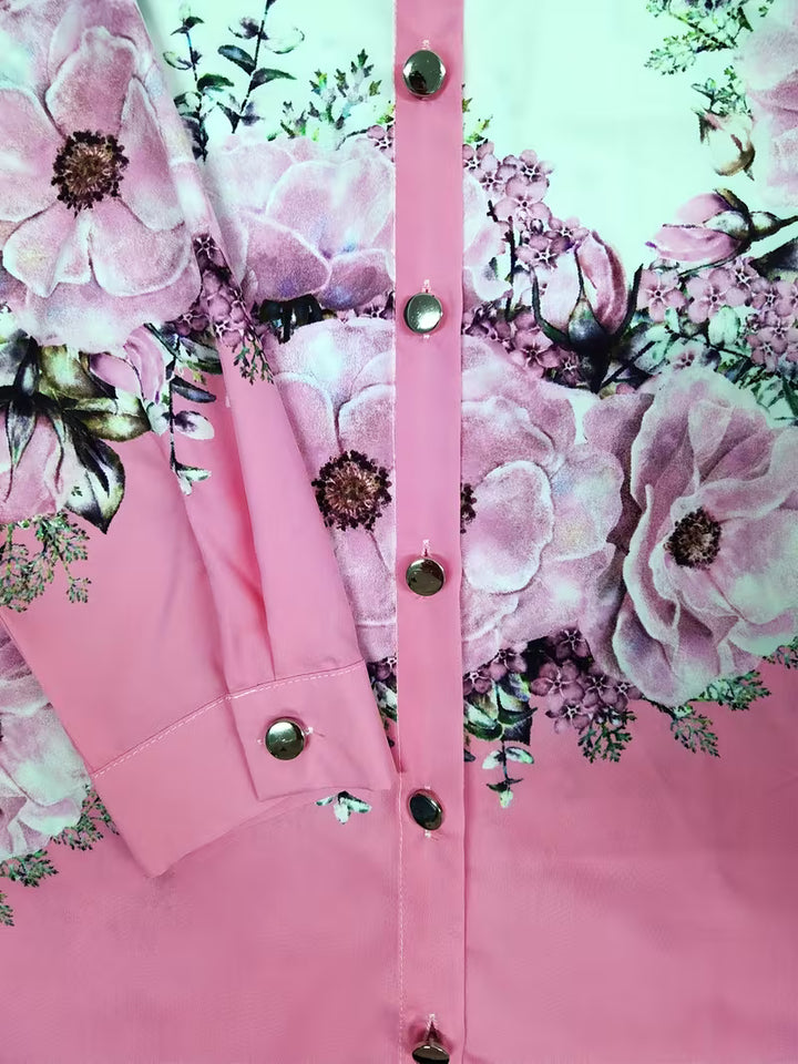 Yaleian - Floral Shirt with Button