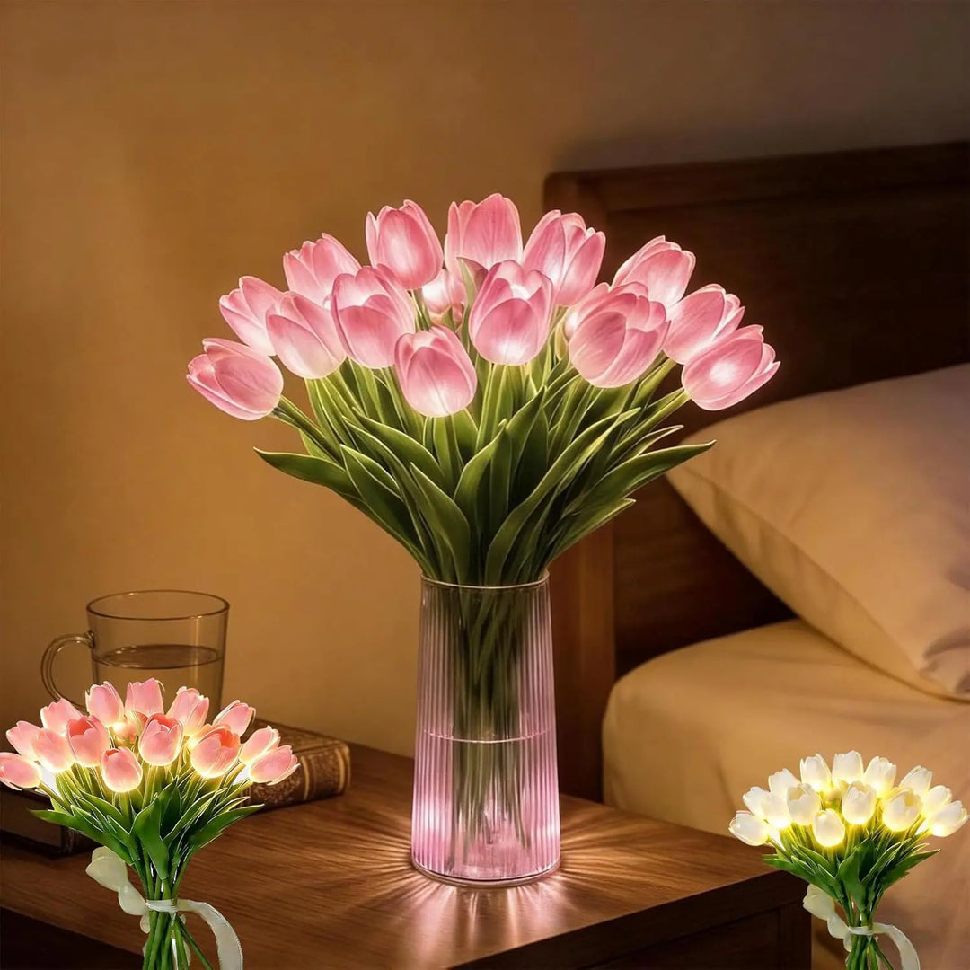 Petaluxe - Elegant LED Flower Vase Light For Cozy Home Decor
