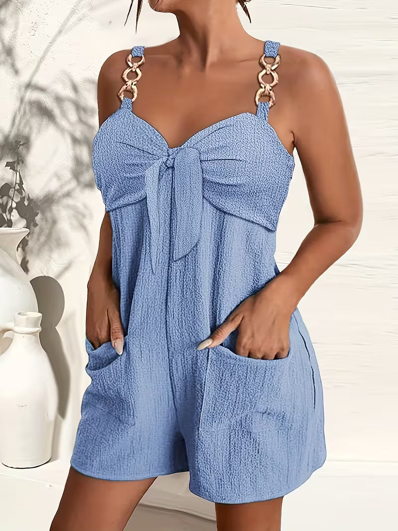 Loaiza - Sleeveless Chain Strap Jumpsuit