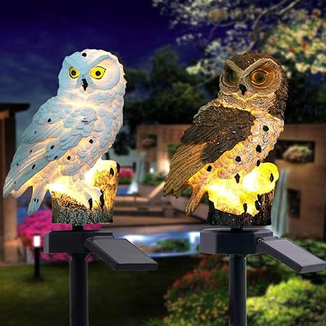 SolarOwl - Solar Powered Owl Shaped Garden Lamp