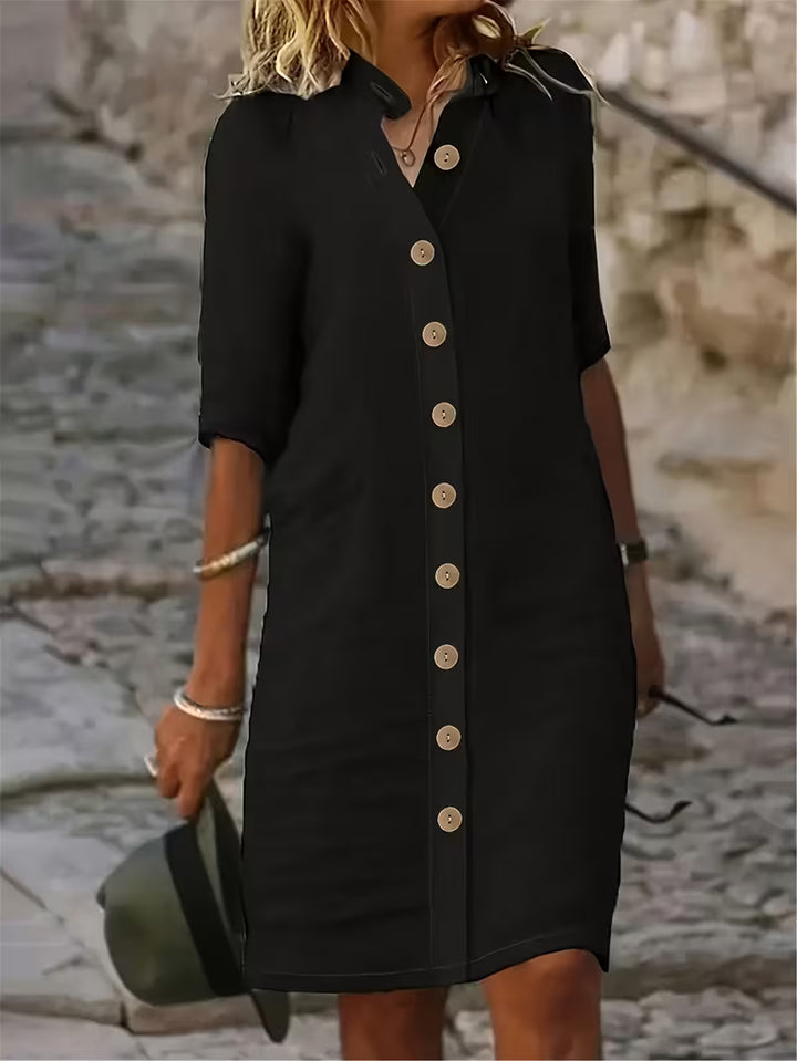 Keiniza - Short Sleeve Shirt Dress