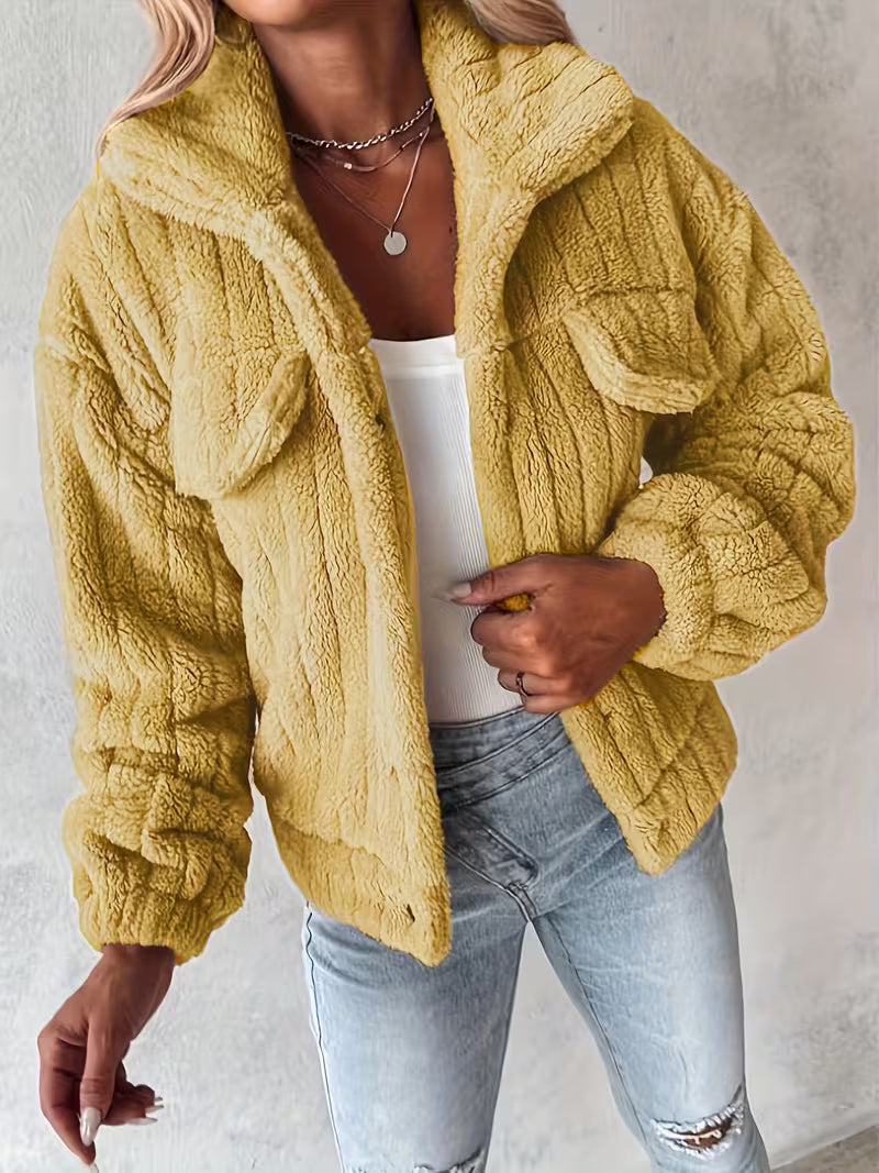 Lovana - Faux Fur Jacket Jacket With Pockets