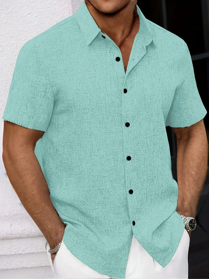Dwight - Lightweight Linen Blend Short Sleeve Shirt