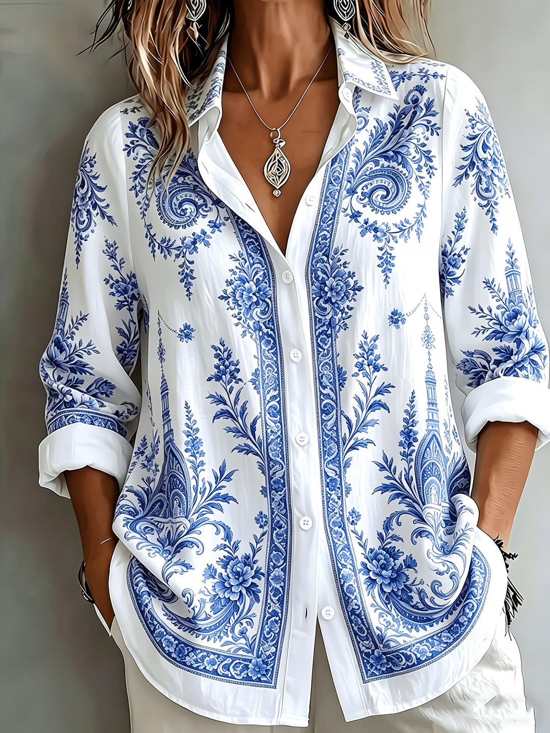 Aldana - Button-Up Long Sleeve Shirt