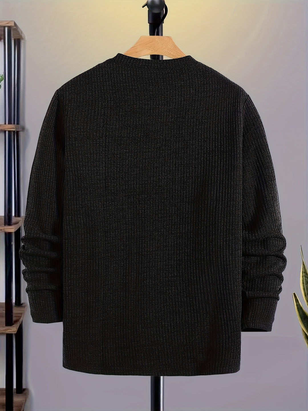 Jocor - Ribbed Knit Sweater With Crew Neck