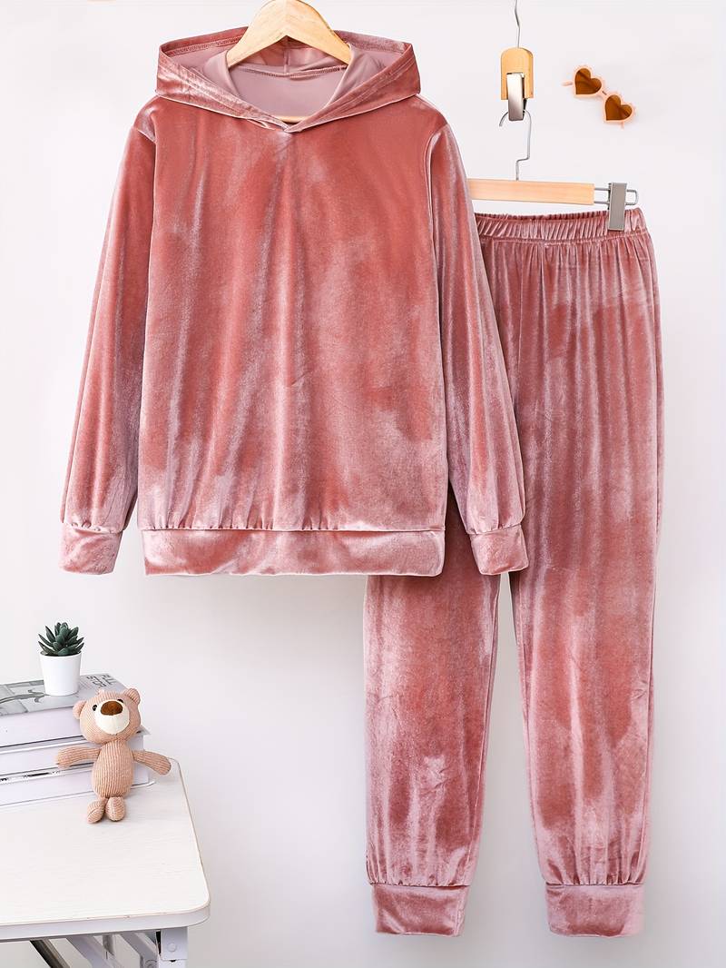 Tiferet - Elegant Hooded Sweater And Trousers Set