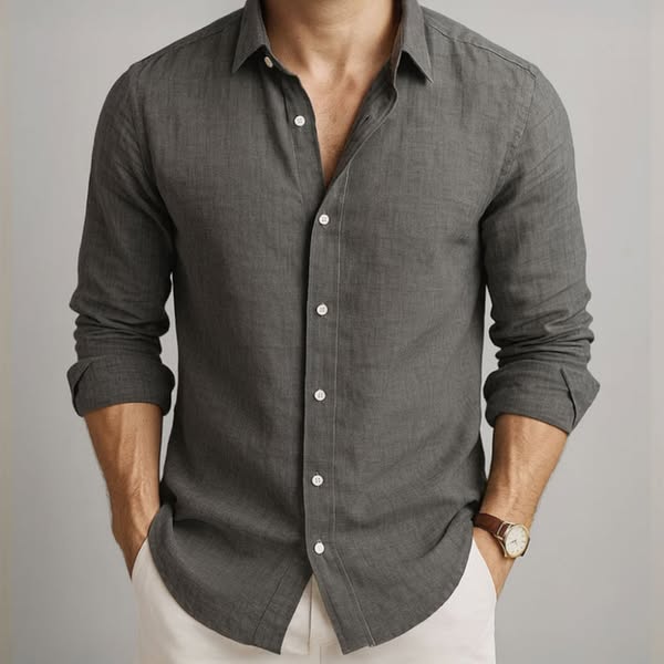 Dilshan - Casual Cotton Linen Shirt With Button