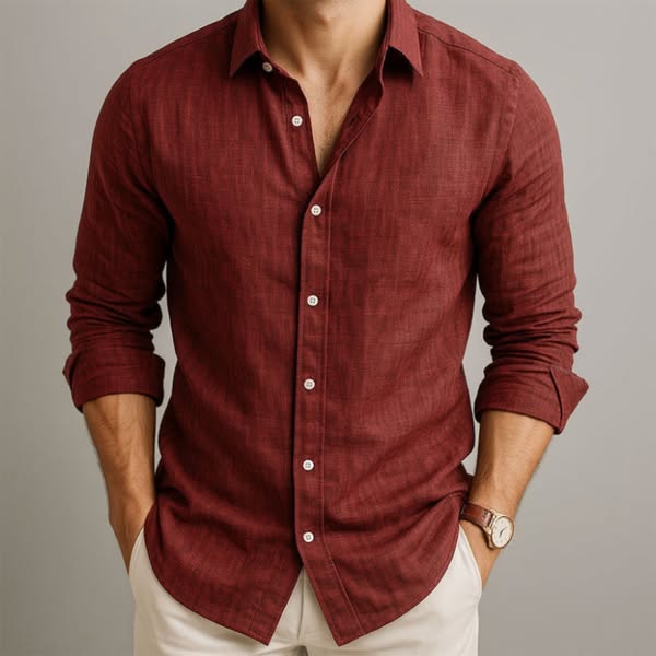 Dilshan - Casual Cotton Linen Shirt With Button