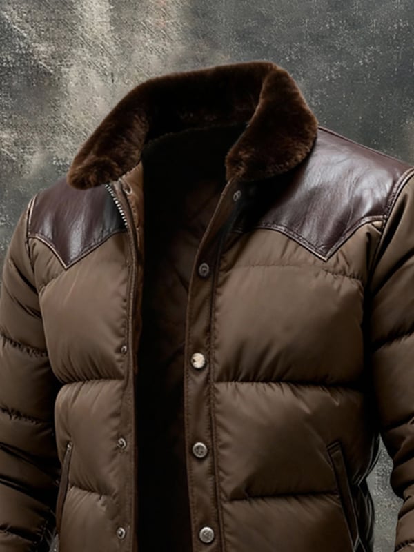 Benzema - Elegant Long Sleeve Warm Leather Jacket