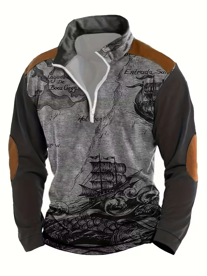 Didier - Vintage Pirate Ship 3D Print Sweatshirt