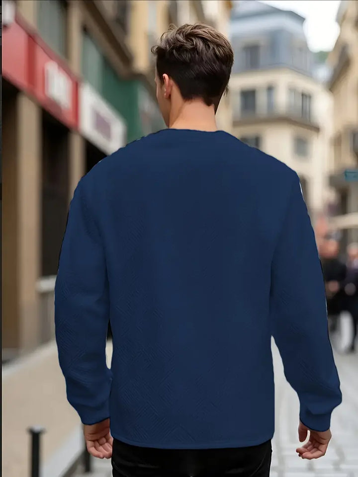 Malinga - Casual Geometric Pattern Sweatshirt With Long Sleeve