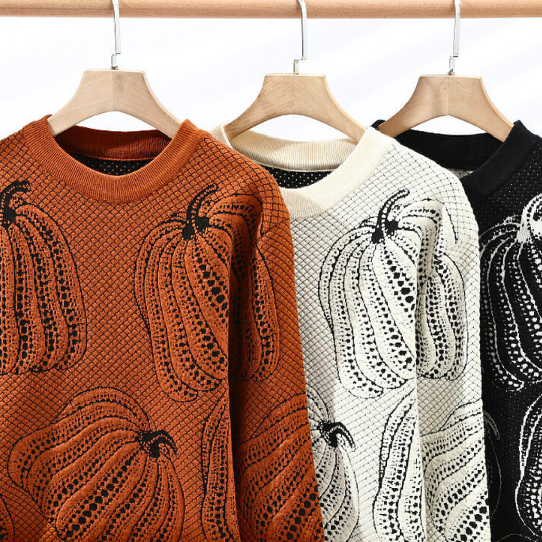 Rinaldo - Casual pumpkin knitted sweater