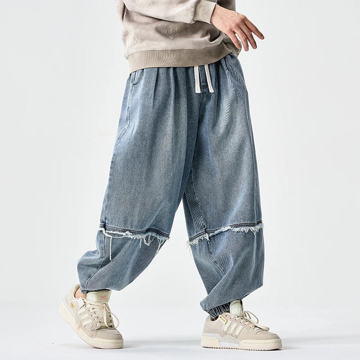 Brennan - Stylish Wide-Leg Denim Joggers
