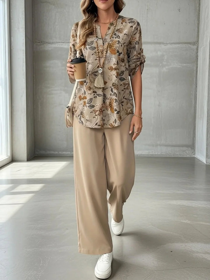 Kresimira - Elegant Floral Two-Piece Set