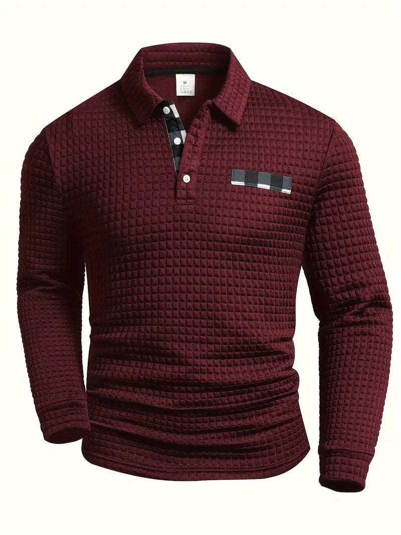 Hughes - Casual Thick Knit Button-Up Shirt