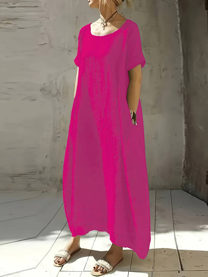 Anuradhi - Casual Long Dress With Loose Sleeves
