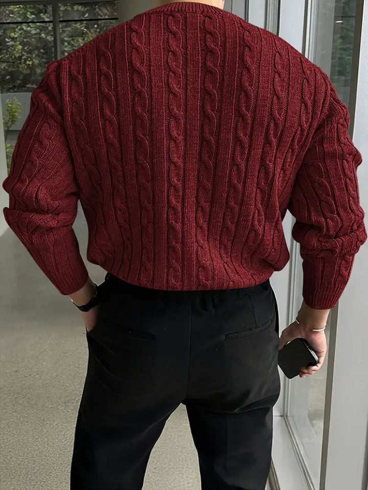 Mergim - Casual knitted Long Sleeve Sweater