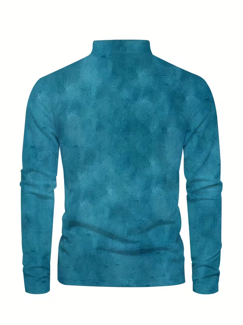 Giles - Stylish 3D Sailboat Print Lapel Shirt