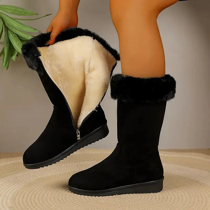 Neah - Warm Long Boot With Zipper