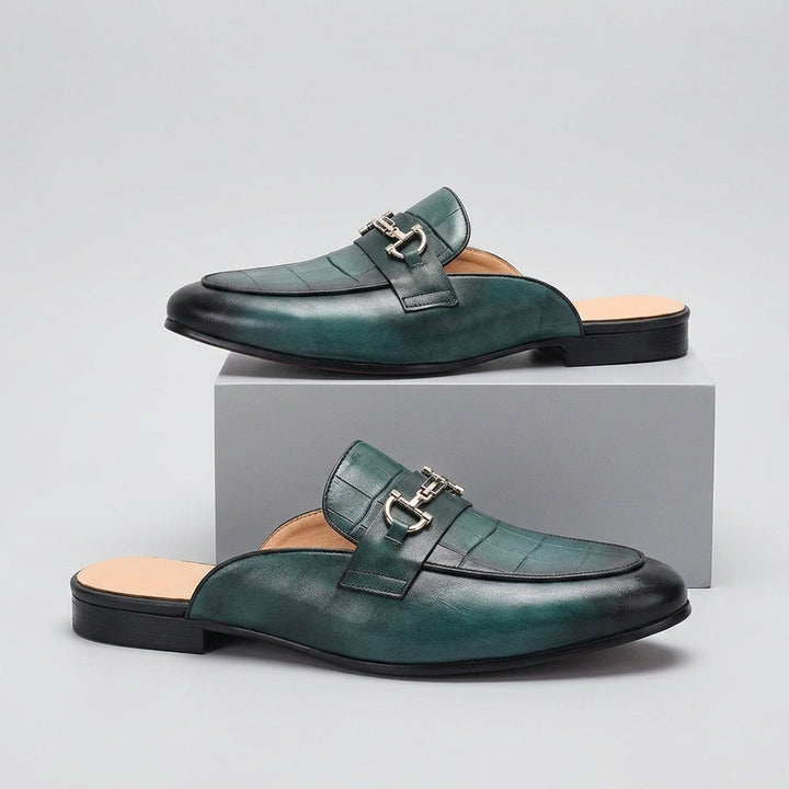 Idris - Backless Leather Shoes
