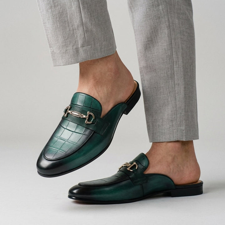 Idris - Backless Leather Shoes