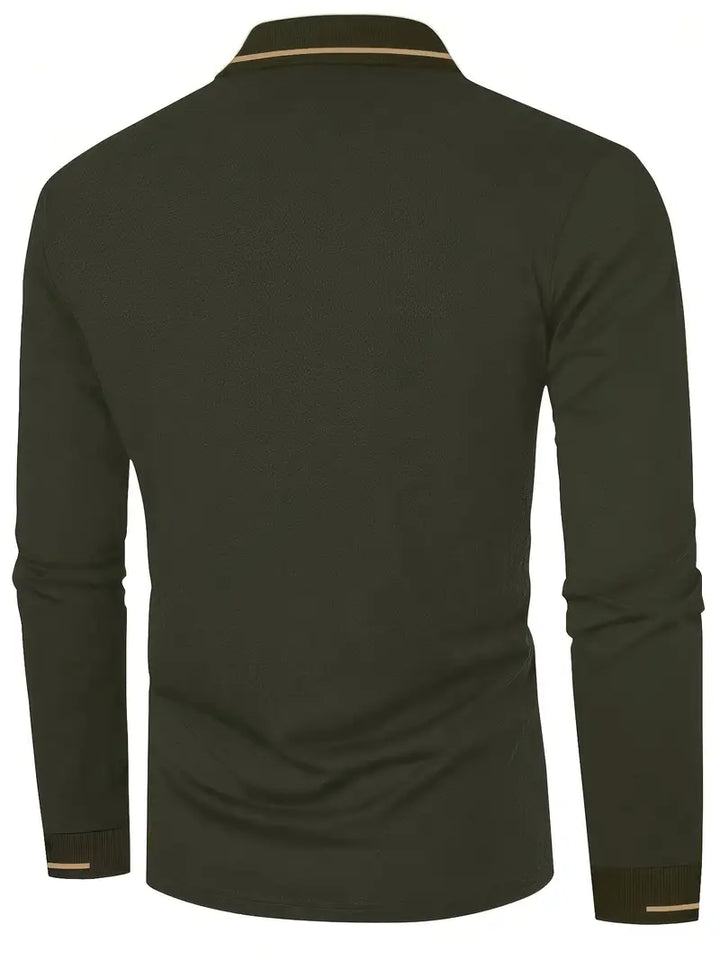 Karunaratne - Stylish Long Sleeve Polo Shirt