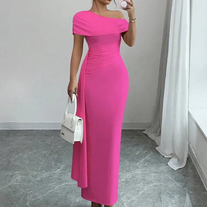 Lisete - Elegant One Shoulder Maxi Dress