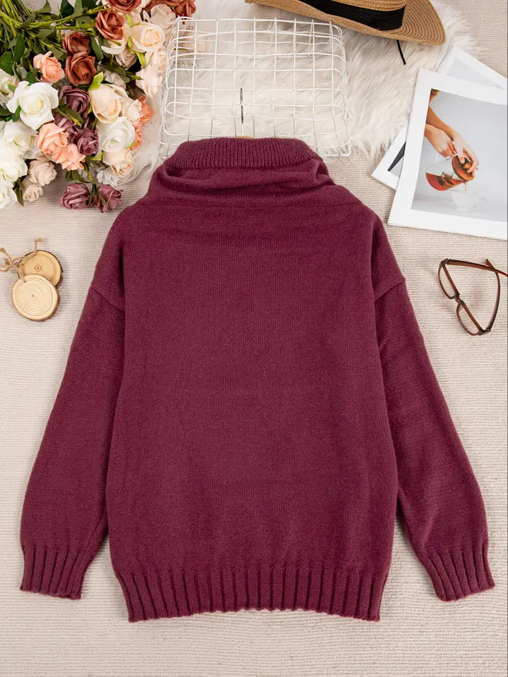 Natala - Knitted Sweater With Kangaroo Pocket