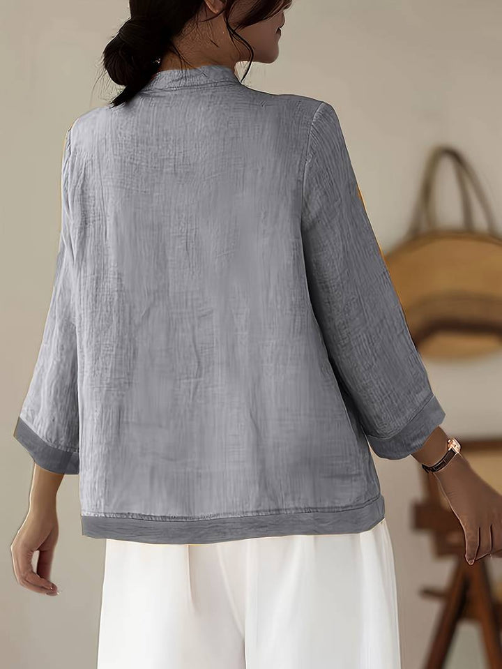 Sigal - Vintage Loose Fitting Shirt With Patchwork Design
