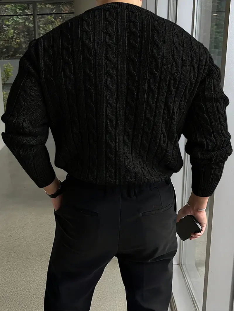 Mergim - Casual knitted Long Sleeve Sweater