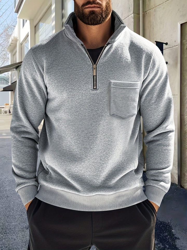 Nistor - Long Sleeve Shirt With Half Zipper