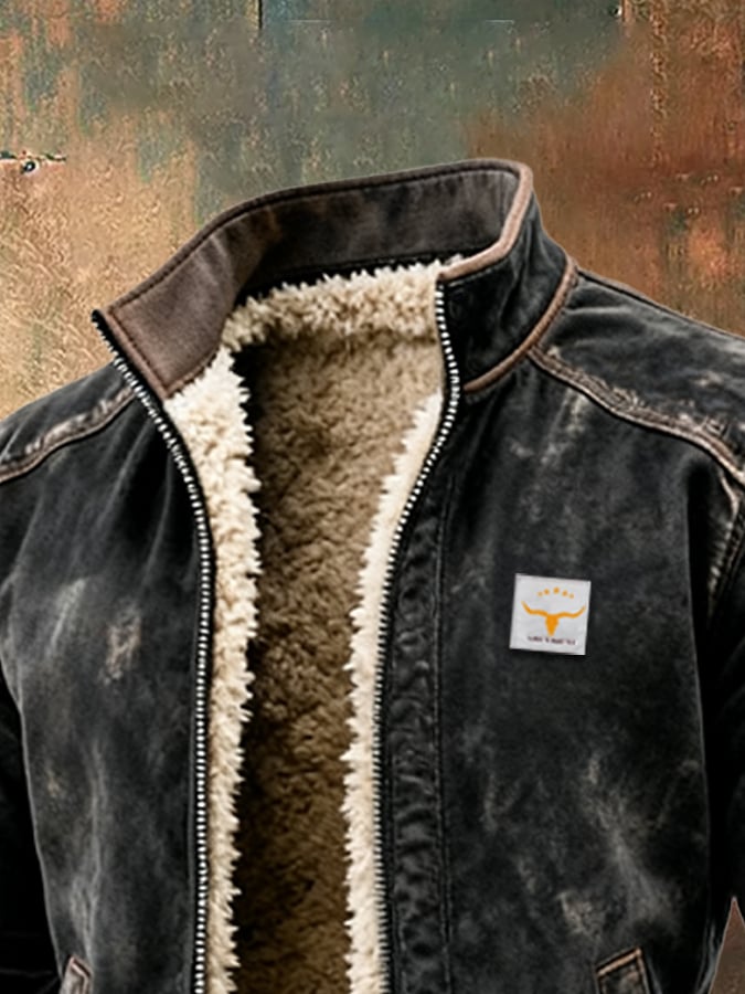Marshawn - Leather Zip-Up Jacket