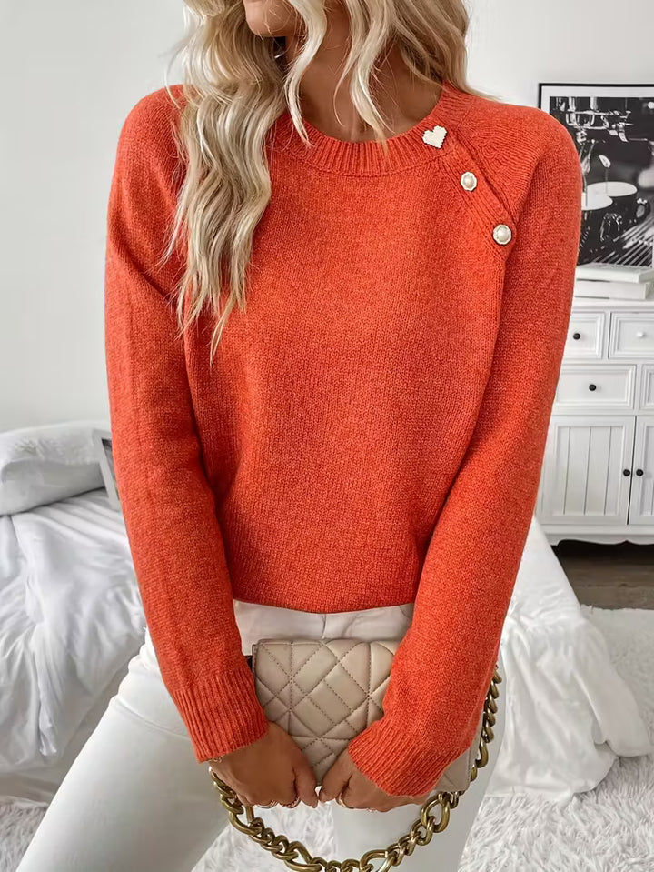 Hilarina - Long Sleeve Knitted Sweater