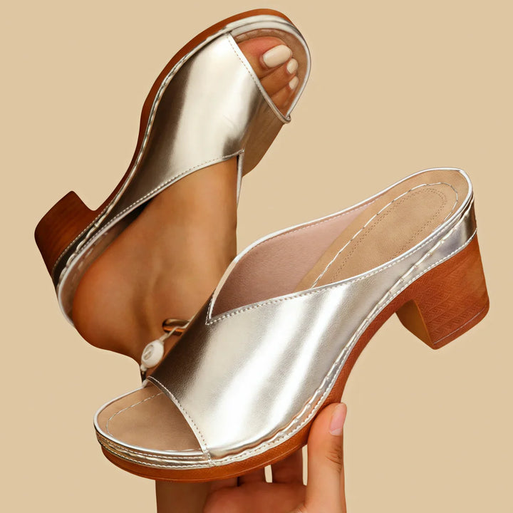 Sorina - Orthopedic Thick Heel Sandal