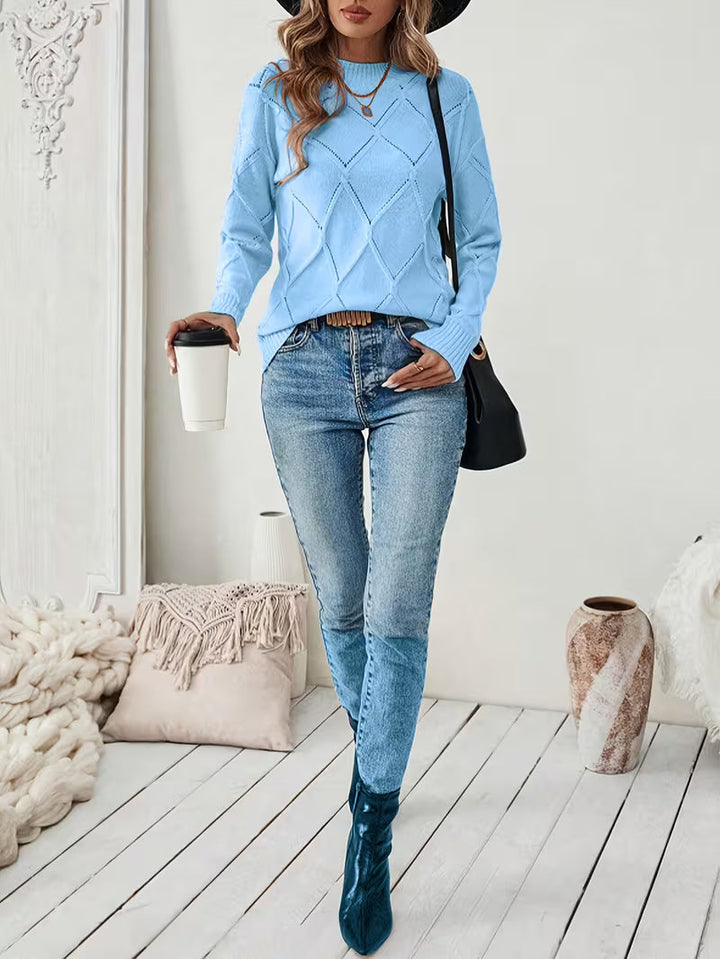 Thalina - Round Neck Knitted Sweater