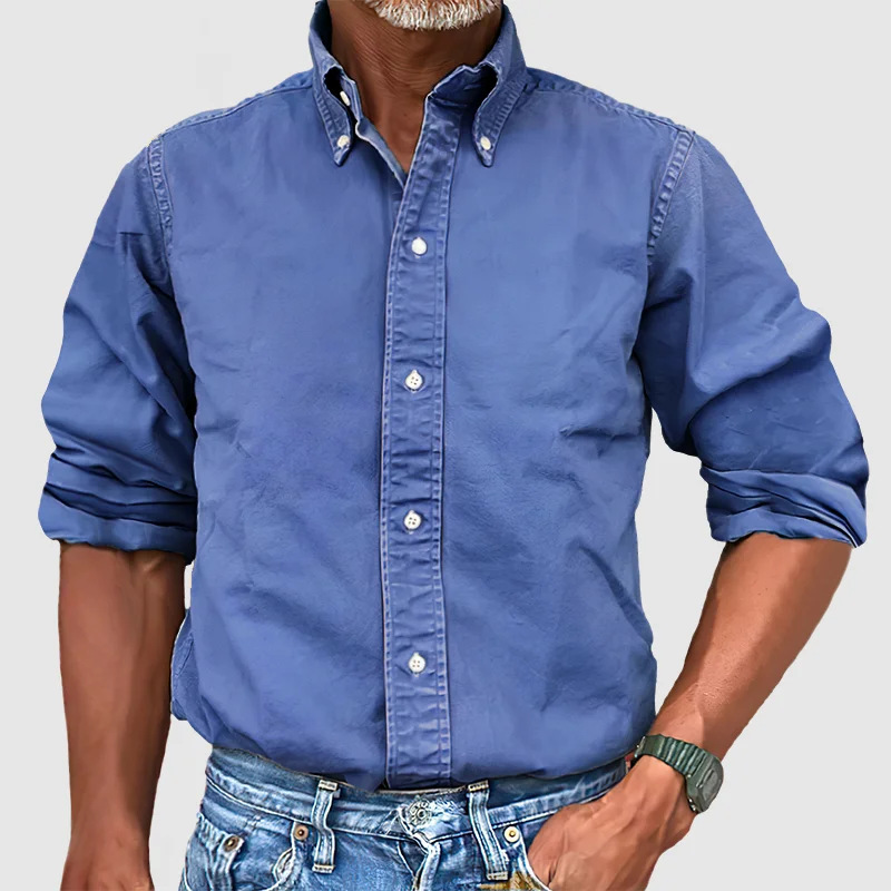 Ewan - Casual Long Sleeve Shirt With Button