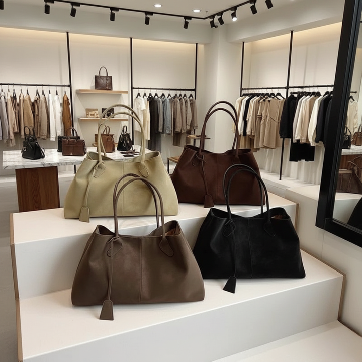 Umaiza - Fashionable Faux Suede Shoulder Bag