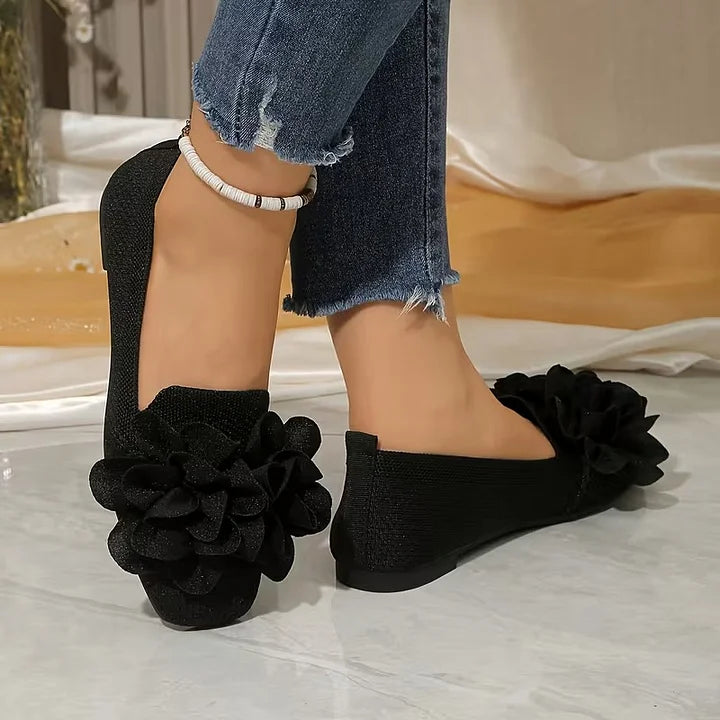 Catriona - Floral Mary Jane Flat Heels