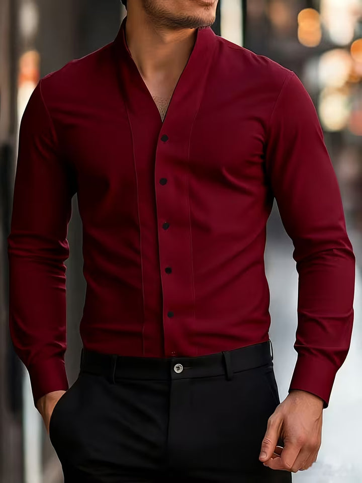 Abnar - Button-Up Long Sleeve Shirt