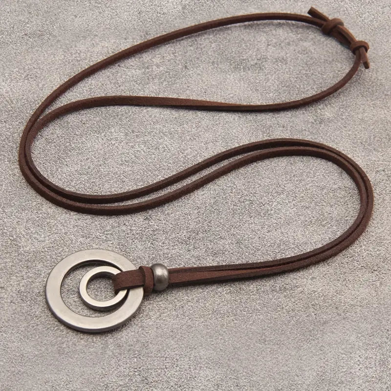 UnityRings - Double Circle Pendant Unisex Necklace