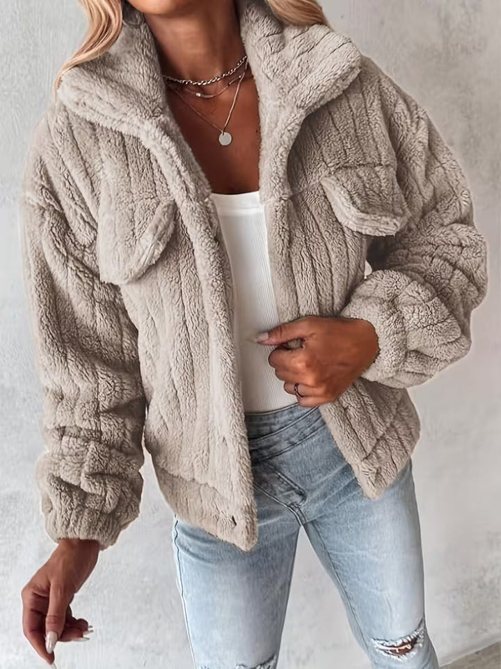 Lovana - Faux Fur Jacket Jacket With Pockets