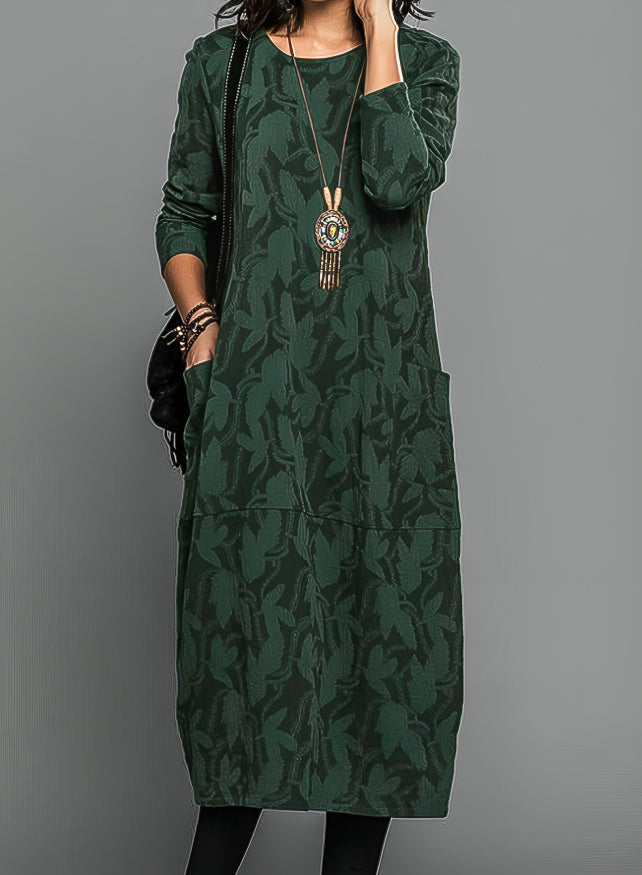 Corina – Round Neck Casual Winter Dress